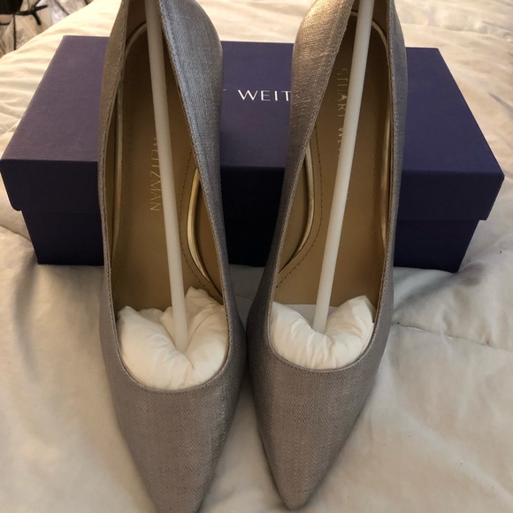 Stuart Weitzman Shoes - NWT Stuart Weitzman Silver Pumps!!!